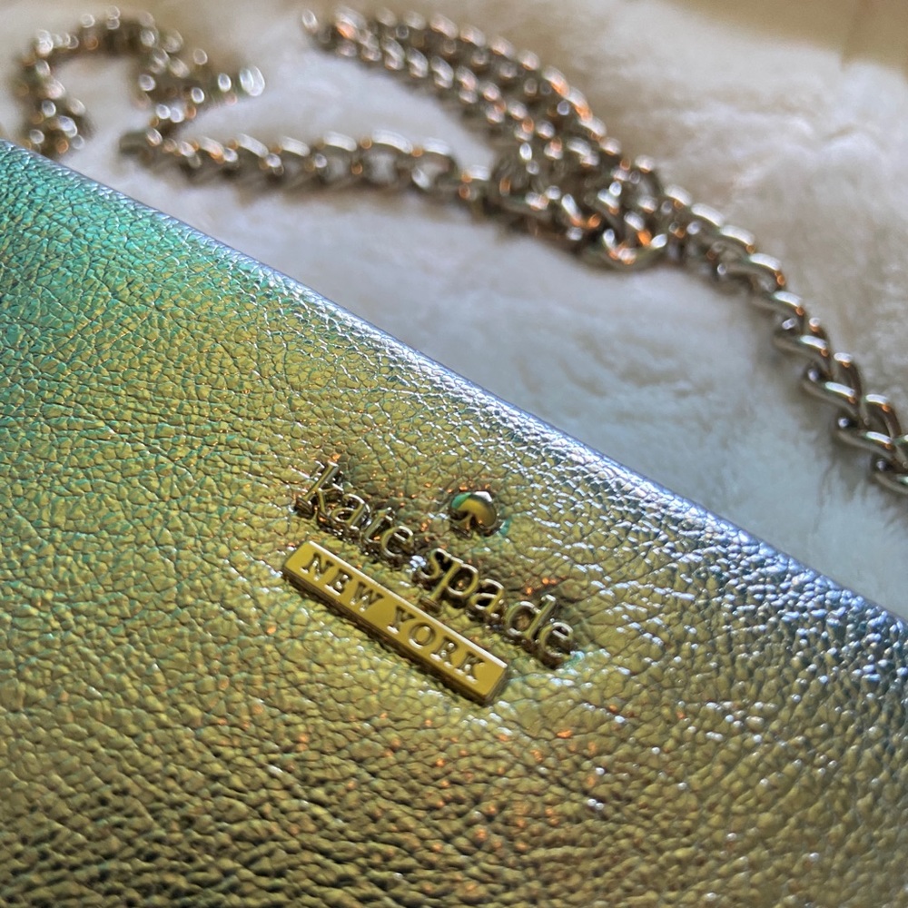 Silver Kate Spade Crossbody Purse